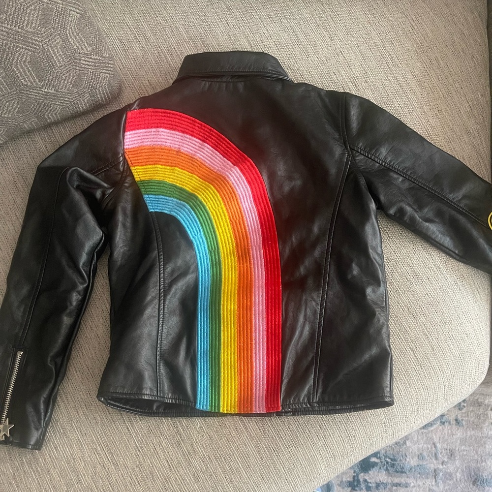 BNWT Lola + The Boys faux leather jacket